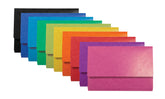 Exacompta Iderama Document Wallet Manilla Foolscap Half Flap 265gsm Assorted (Pack 25) - 6500Z